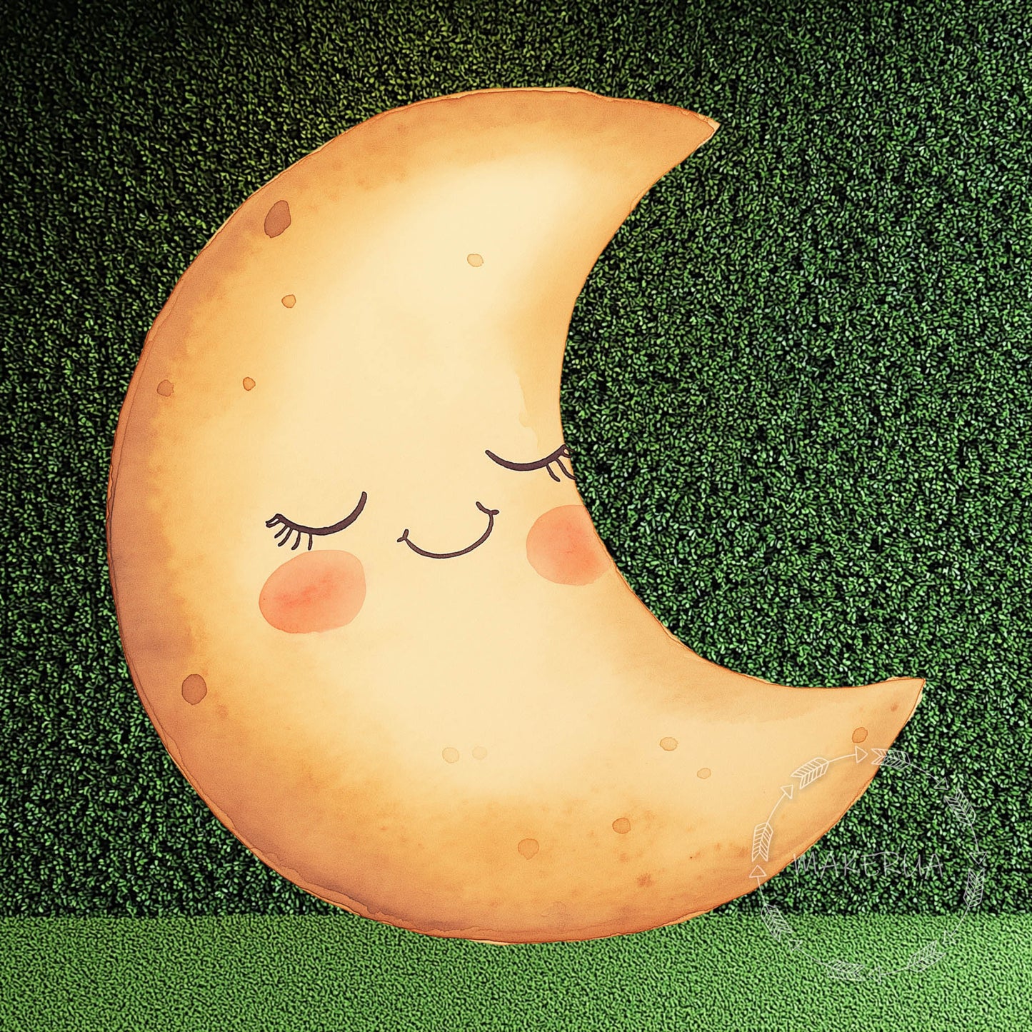 Moon Printed Decor for Birthday Wedding Baby Shower Cute Cutouts Home Room Wall Art Party Props Decorations
