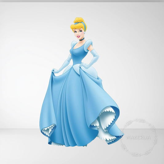 Princess Style 2 Printed Cutouts Decor Girl Birthday Baby Shower Party Props Decorations