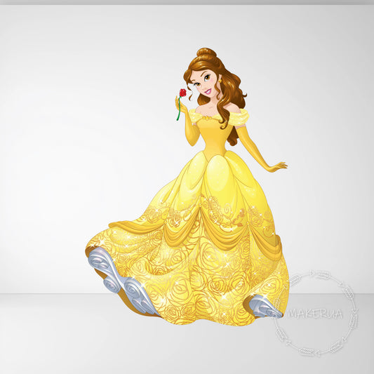 Princess Style 3 Printed Cutouts Decor Girl Birthday Baby Shower Party Props Decorations