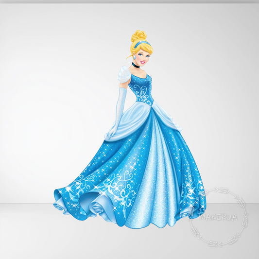 Princess Style 6 Printed Cutouts Decor Girl Birthday Baby Shower Party Props Decorations