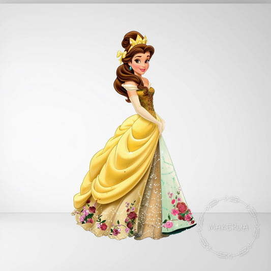 Princess Style 7 Printed Cutouts Decor Girl Birthday Baby Shower Party Props Decorations