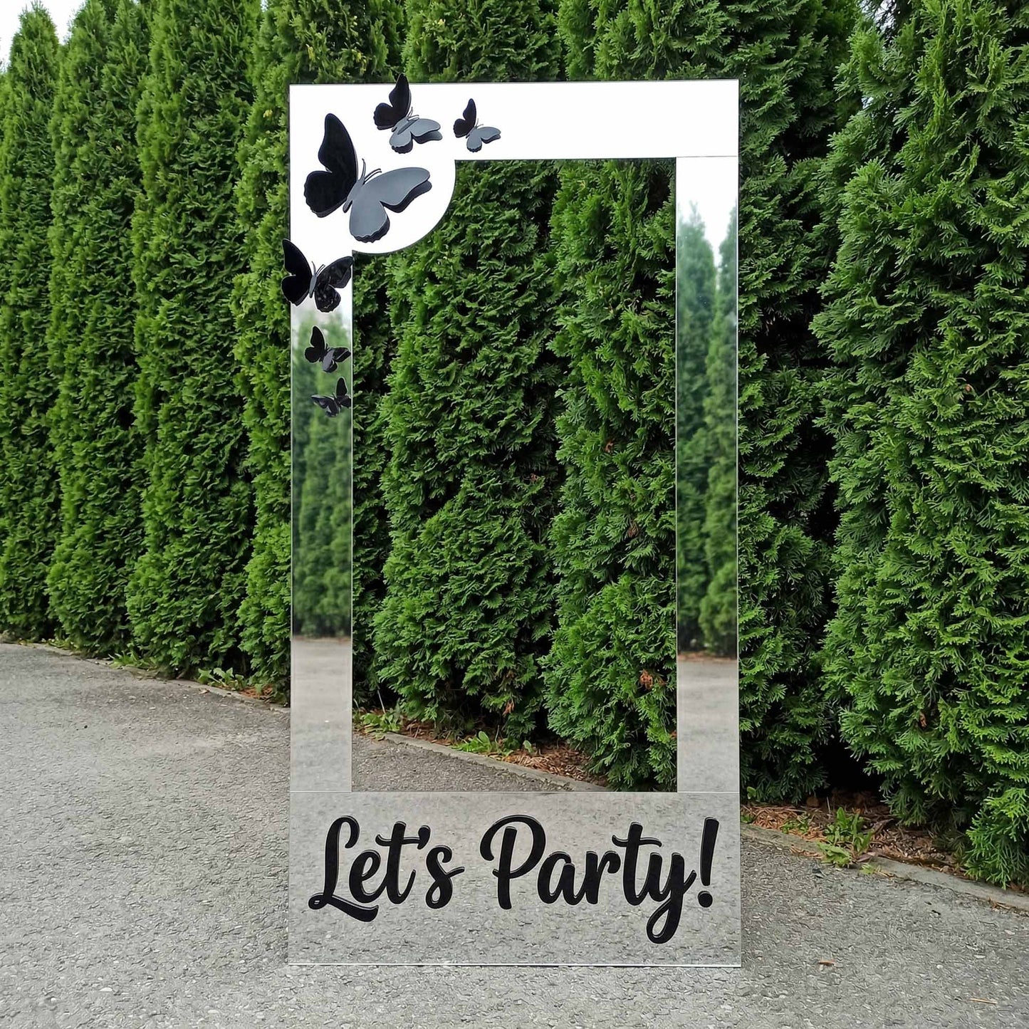 Giant Silver Photo Frame Custom Text Birthday Wedding Prom Night Graduation 2026 Theme Event Party Prop Decorations Box Photo Booth Decor