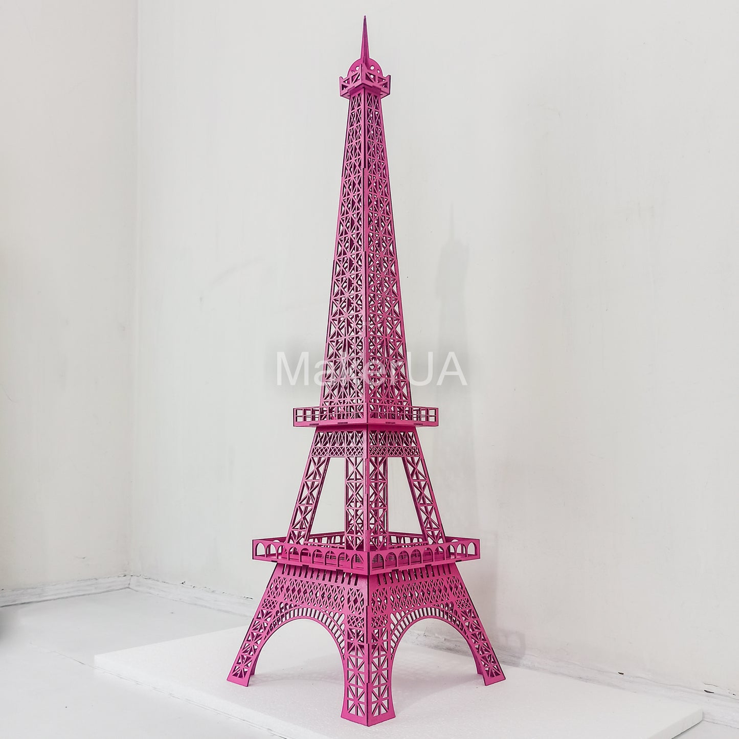 Pink Eiffel Tower 3D sculpture statue large huge life size wooden wedding birthday flower balloon figurine home decor arch backdrop Paris