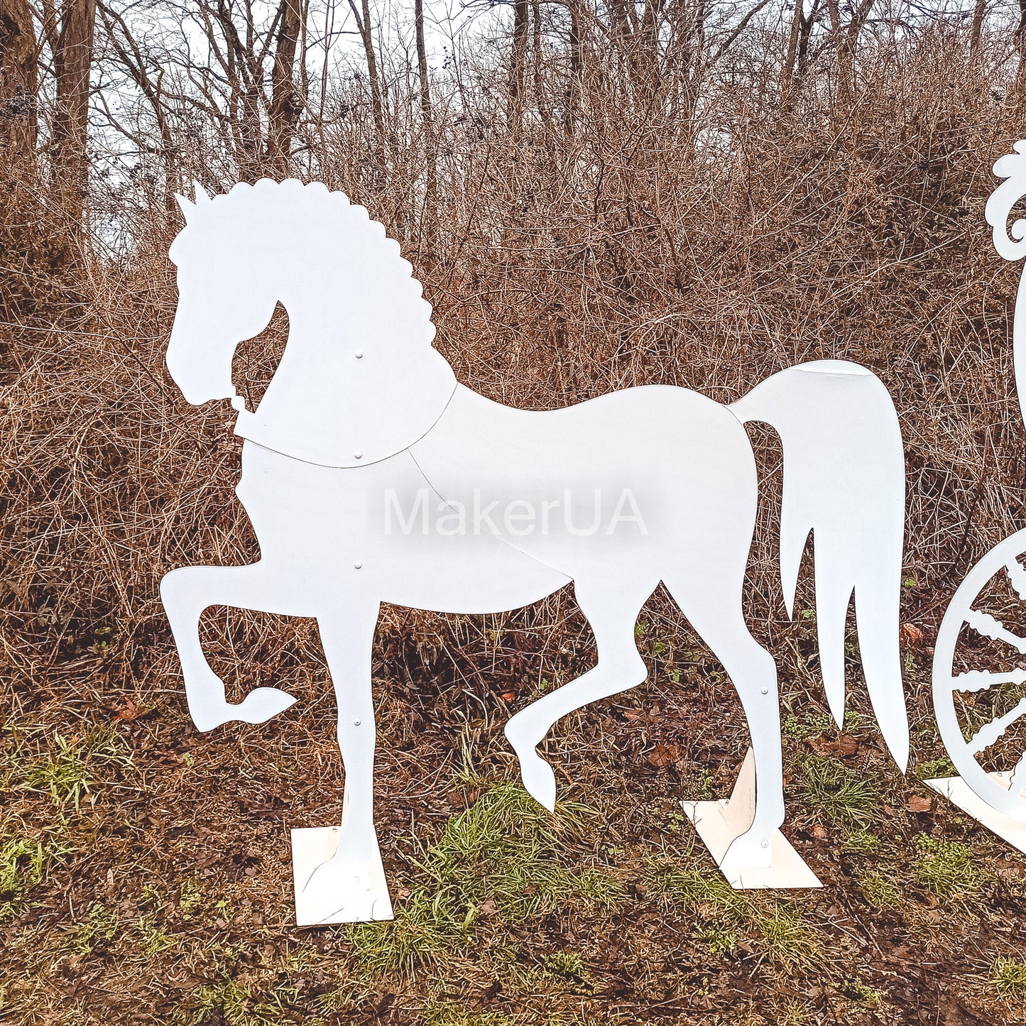 Horse Carriage Decorations birthday wedding baby shower princess girl decor free standing life size unicorn coach event party props photo booth