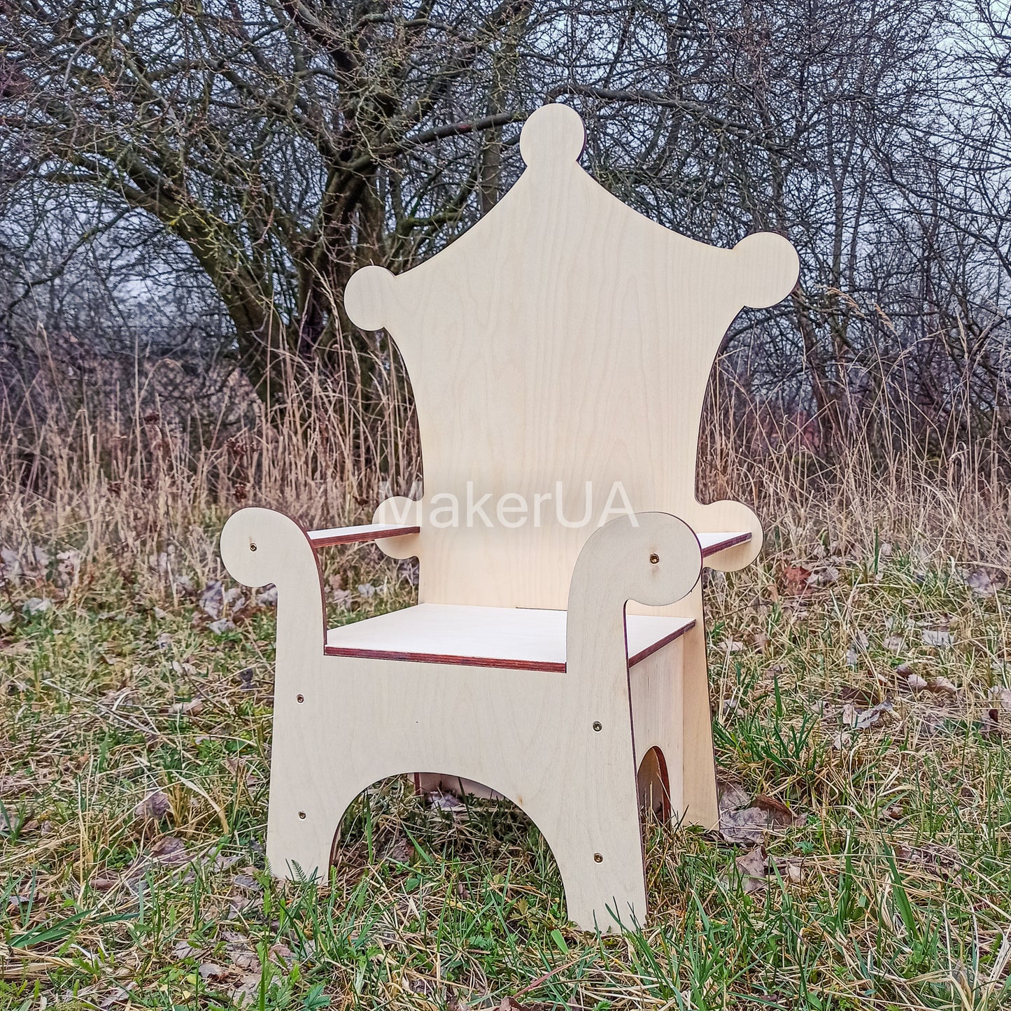 Wooden Throne Chair 01 birthday party decoration girl boy baby shower wood event party prop shop photo booth white pink blue balloon