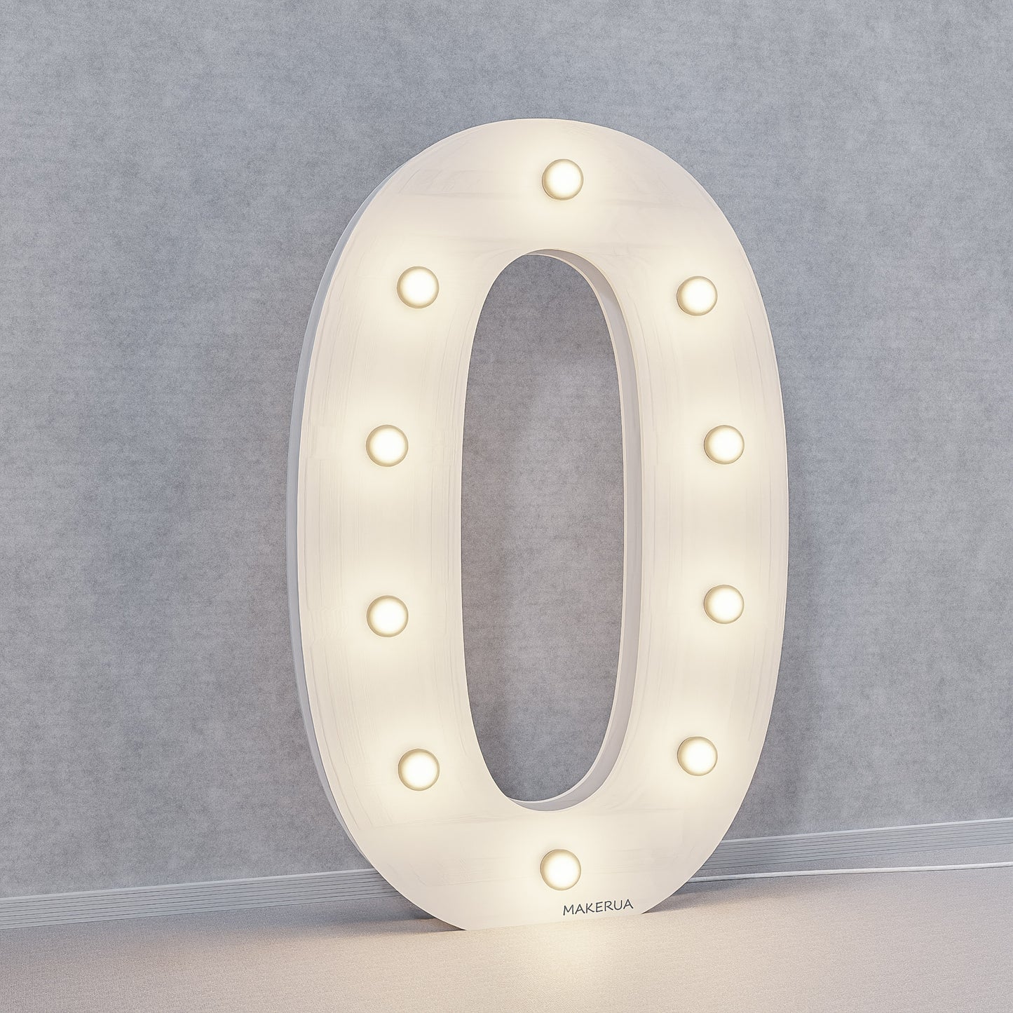 Number 20 Twenty birthday 1m (3.3ft) + LED Light Bulbs marquee numbers neon sign backdrop white decoration large giant big party props decor NHW20