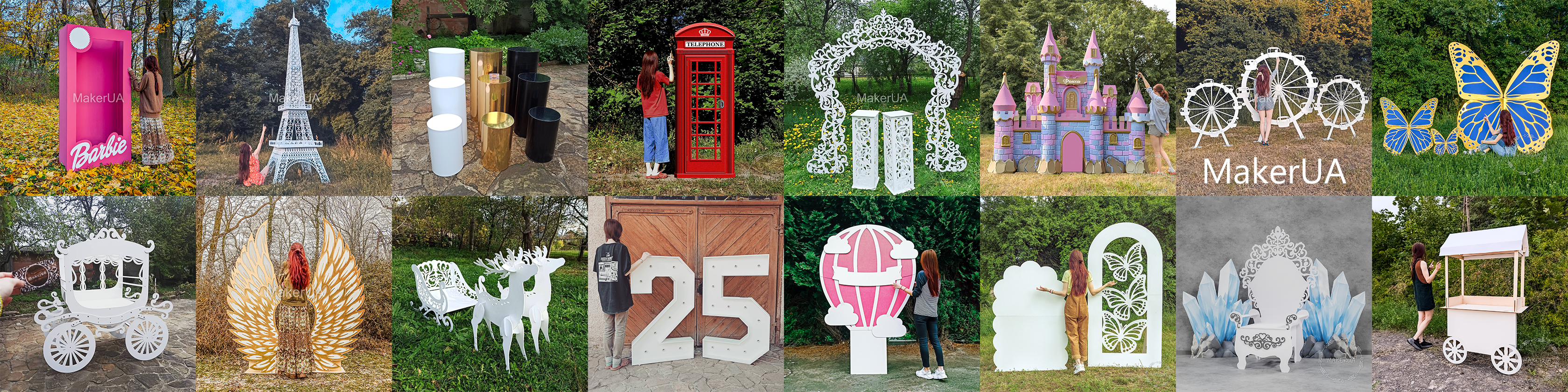 MakerUA studio decorations birthday wedding party props