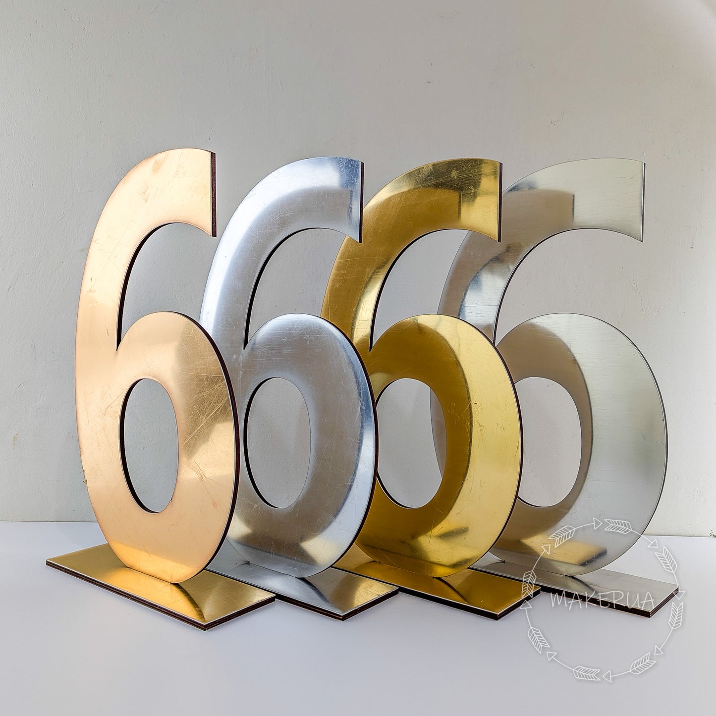 Mirror Gold Numbers 2026 for New Year and Christmas Decorations 1m (3.3ft)