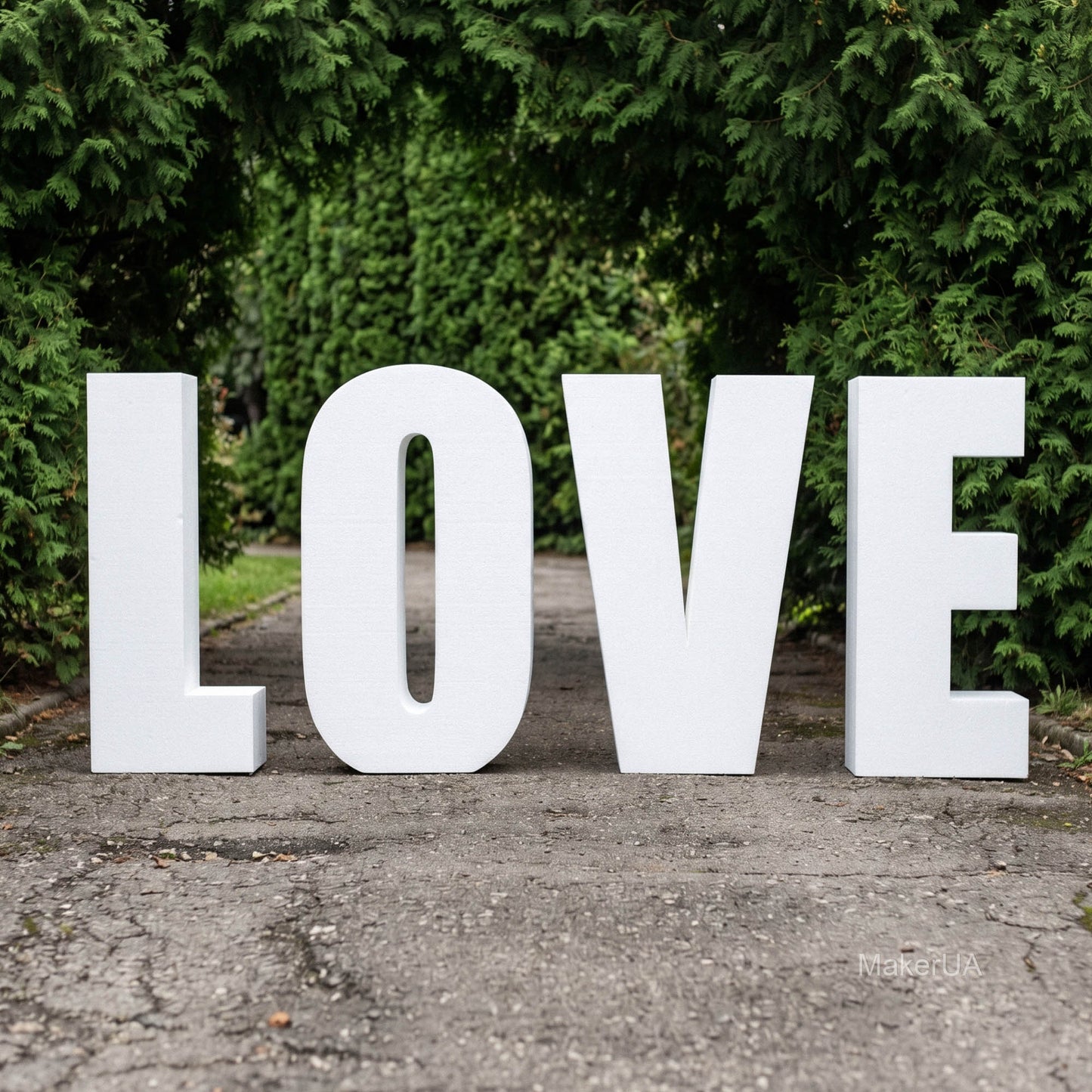 Styrofoam LOVE letters giant styrofoam 3D decoration made of styrofoam wedding decor - MakerUA