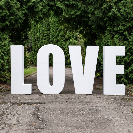 Styrofoam LOVE letters giant styrofoam 3D decoration made of styrofoam wedding decor - MakerUA