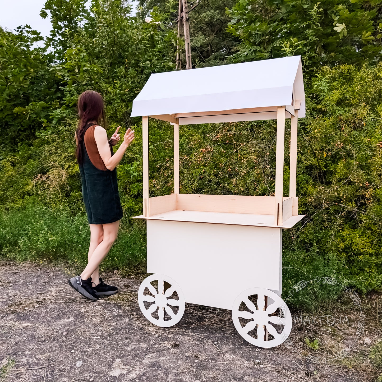 Sweet Candy Cart Wedding Birthday Party Props Decorations white 2