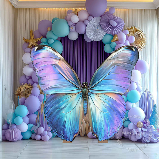 Butterfly Backdrop for birthday wedding event party styling photo booth prop balloon decoration arch wing girl baby shower stand panel decor