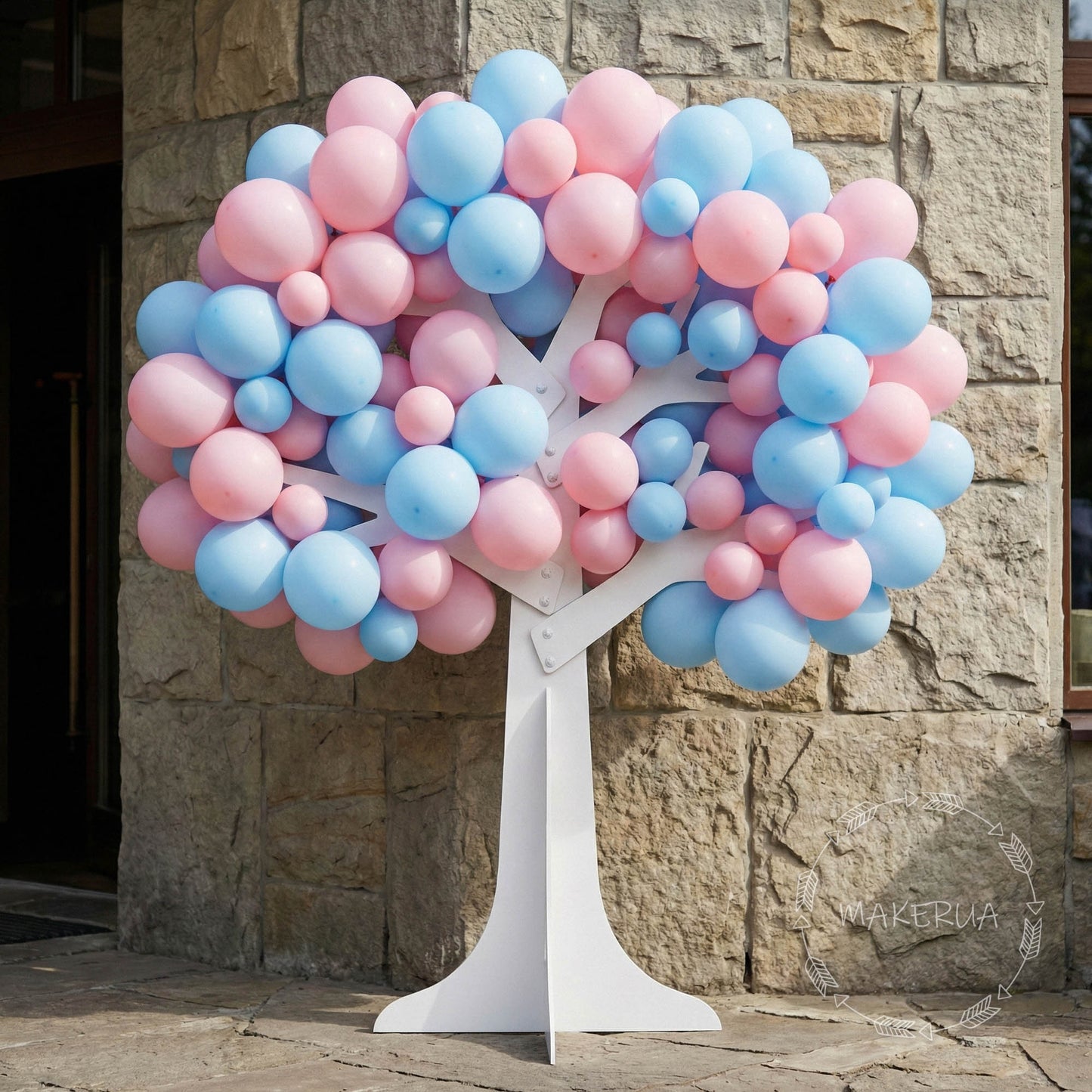 Wooden Balloon Tree Stand Wedding Flower Display Decorations Prop White Wish Centerpiece Floor Tabletop Event Decor Cutout Arch Backdrop