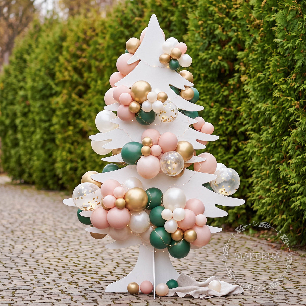 Wooden Christmas Tree for Balloons Style 2027 Party Decor