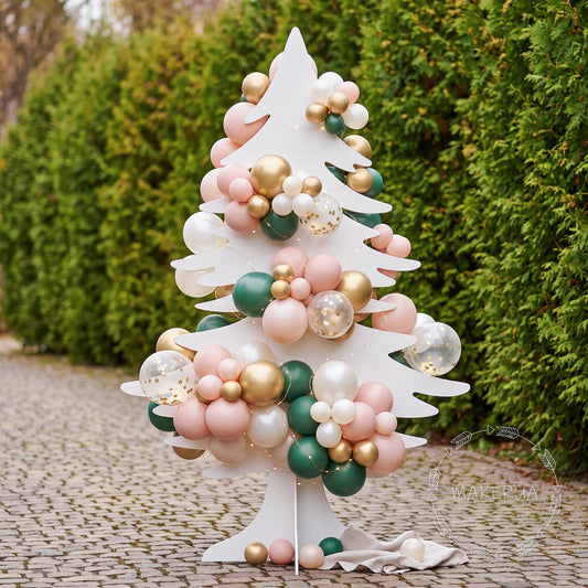 Wooden Christmas Tree for Balloons Style 2027 Party Decor