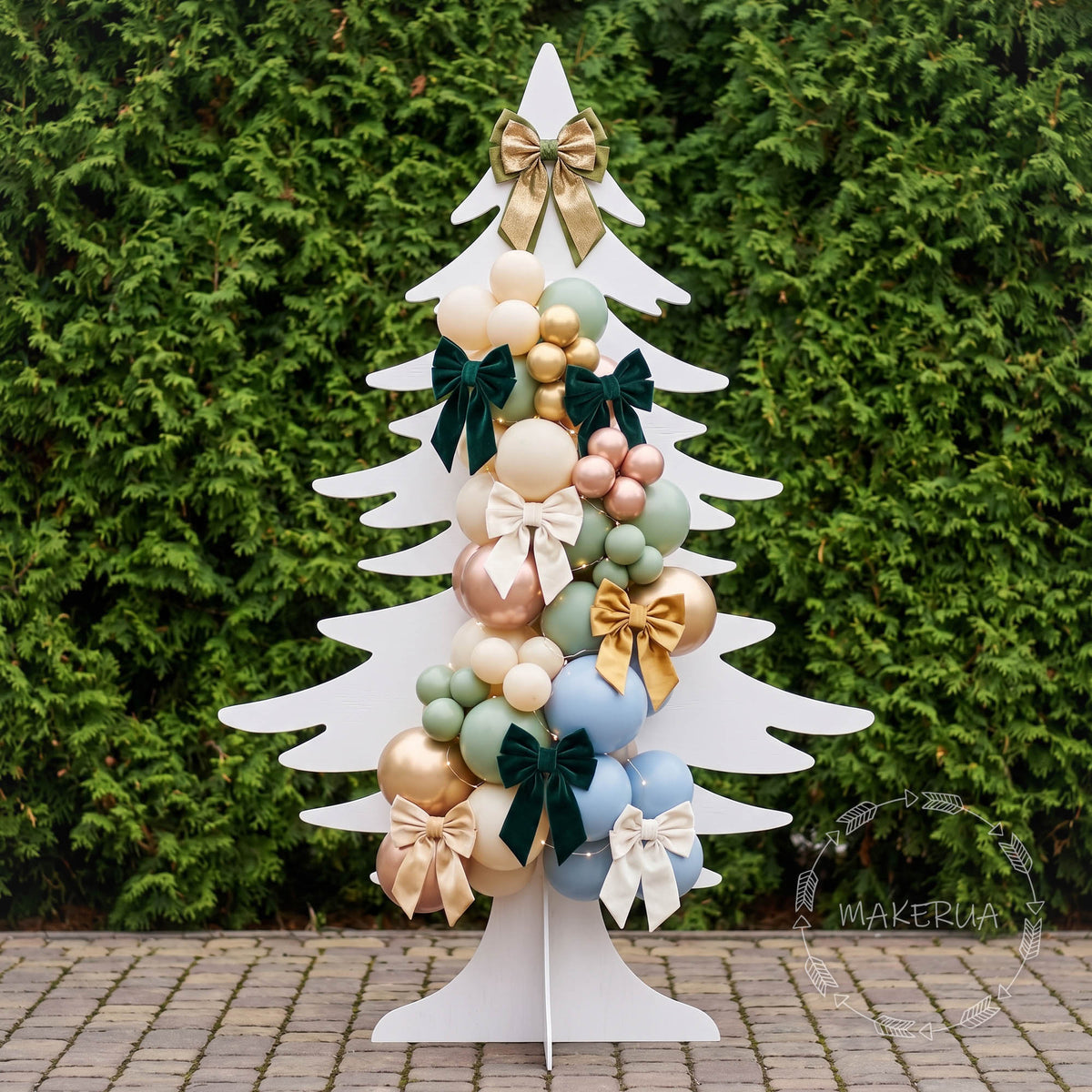 Wooden Christmas Tree for Balloons Style 2027 Party Decor