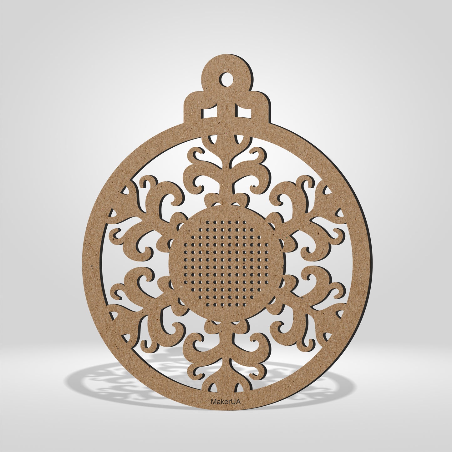 Wooden Cross Stitch Blank Base Embroidery Christmas Ornaments ball