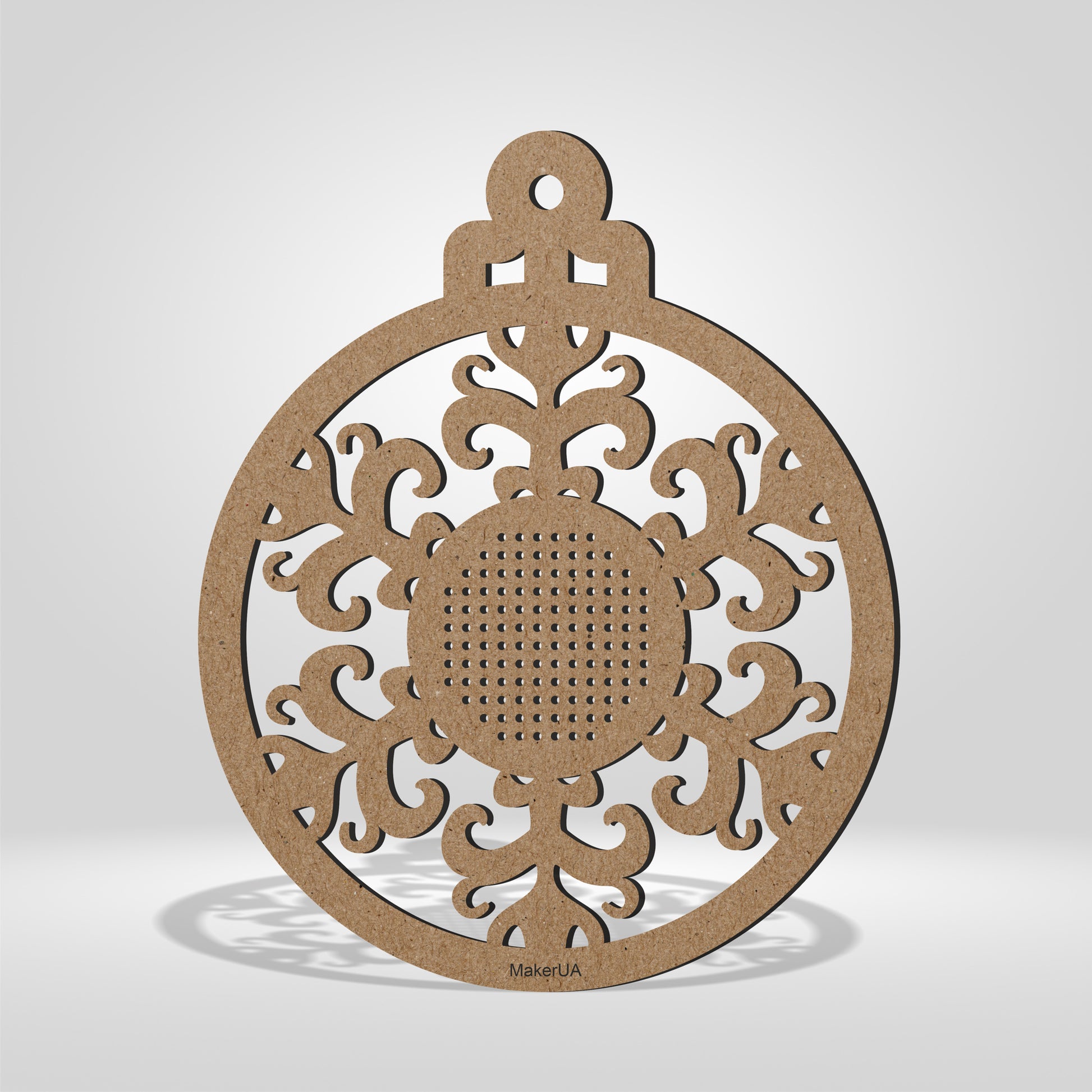 Wooden Cross Stitch Blank Base Embroidery Christmas Ornaments ball
