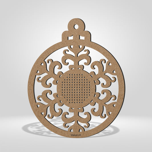 Wooden Cross Stitch Blank Base Embroidery Christmas Ornaments ball
