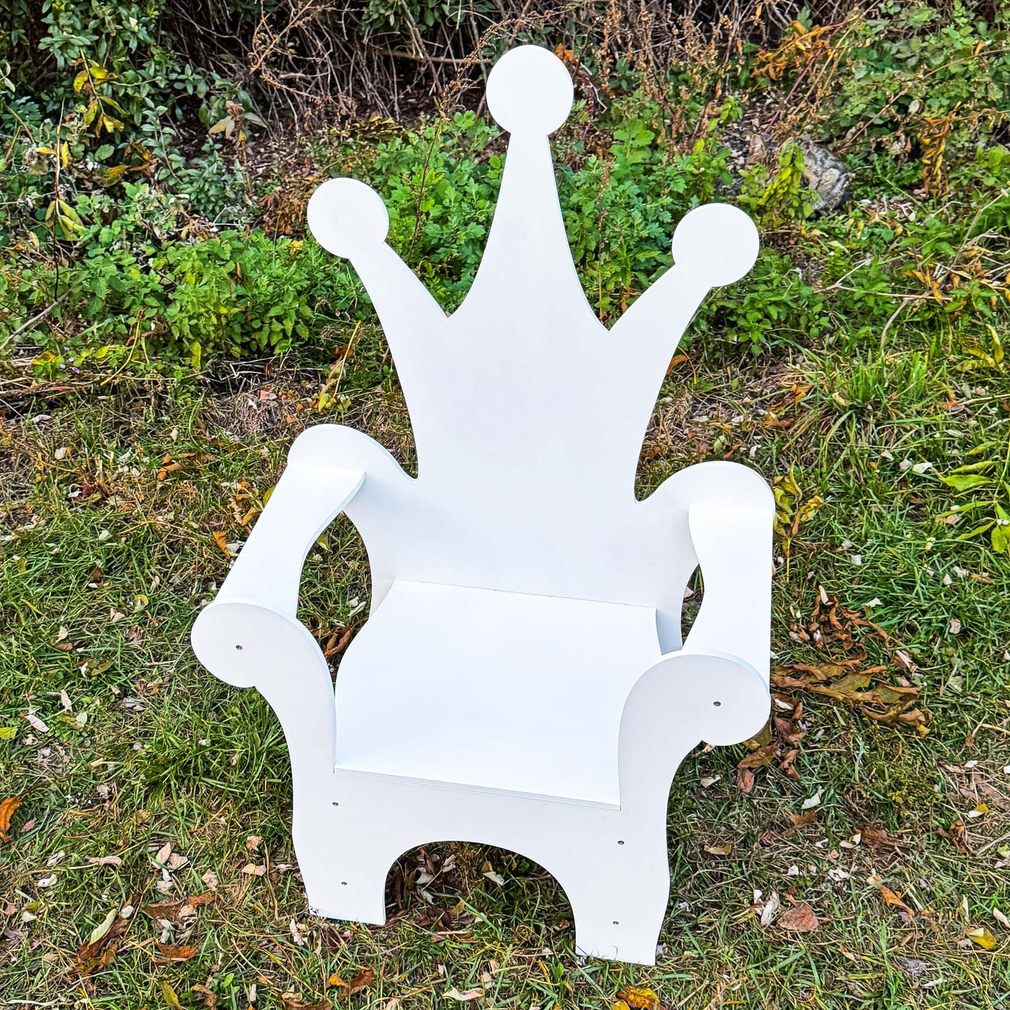 Wooden throne chair for birthday party decoration baby girl boy event prop photo booth C02PL90 - MakerUA