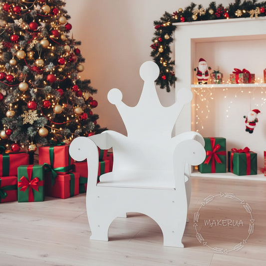 Chair for birthday party decorations photo props royal throne king kingdom christmas gift boy girl decor C01 - MakerUA