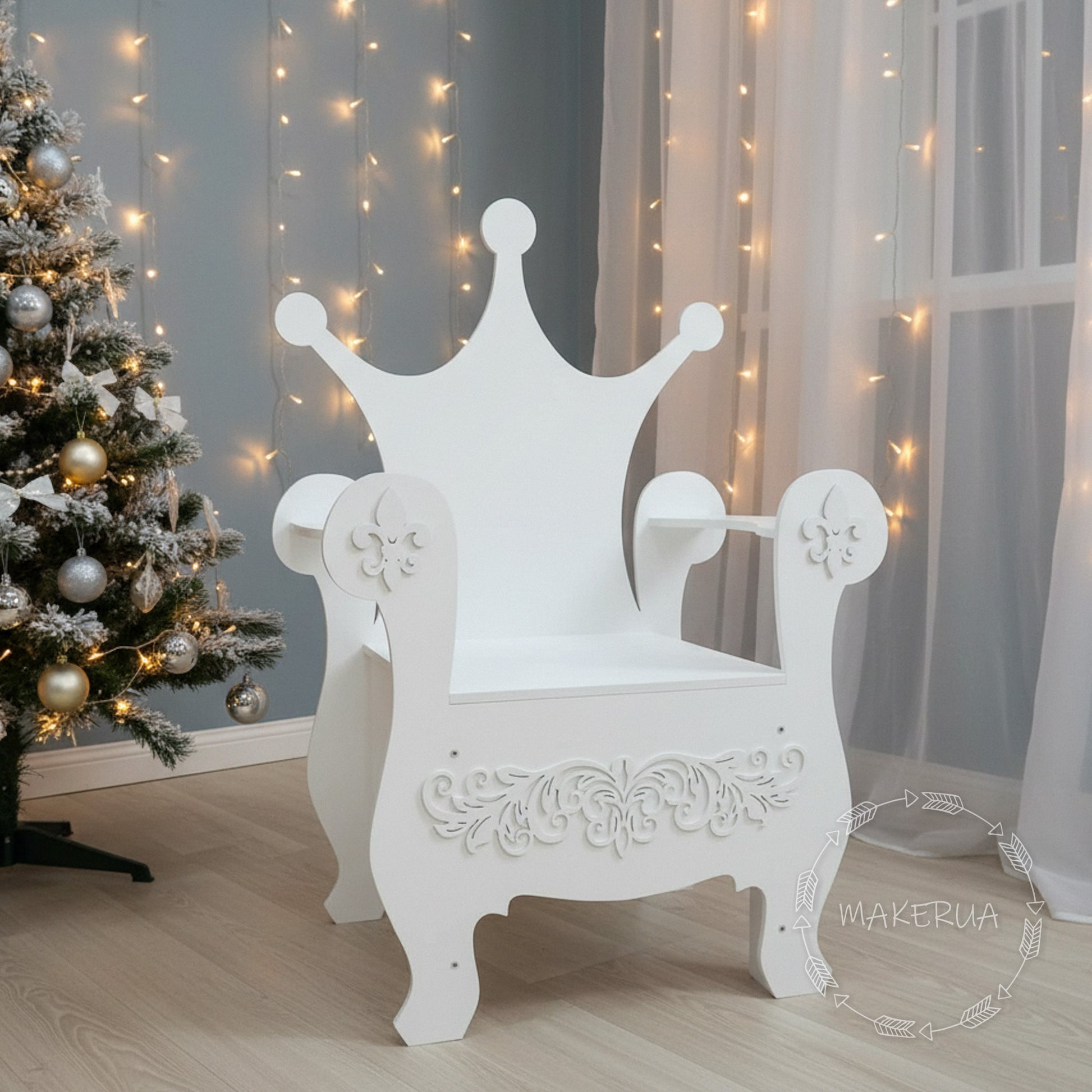 Chair for birthday party decorations photo props royal throne king kingdom christmas gift boy girl decor C03 - MakerUA