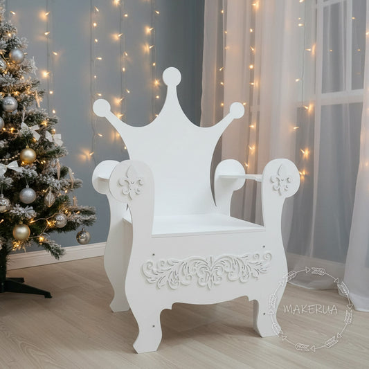 Chair for birthday party decorations photo props royal throne king kingdom christmas gift boy girl decor C03 - MakerUA