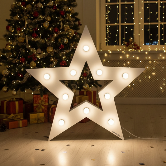 Marquee led star with bulbs