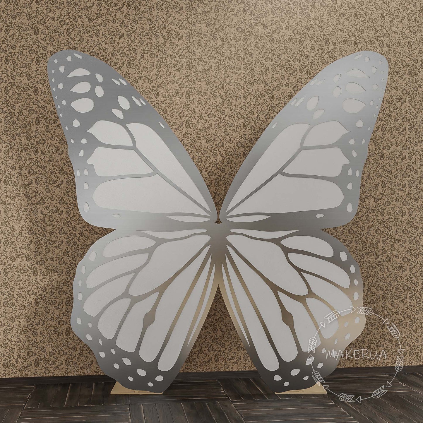 Butterfly Silver White Wings Backdrop centerpiece decoration photo booth party prop event birthday wedding decor