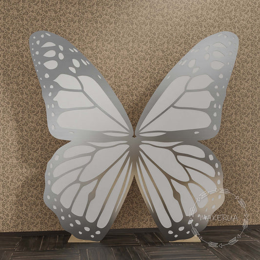 Butterfly Silver White Wings Backdrop centerpiece decoration photo booth party prop event birthday wedding decor