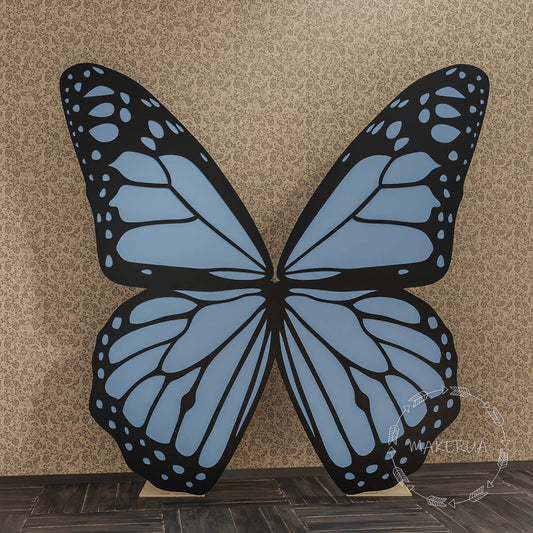 Butterfly Black Blue Wings Backdrop centerpiece decoration photo booth party prop event birthday wedding decor