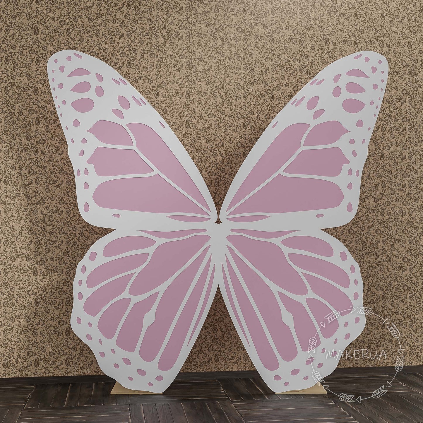 Butterfly White Pink Wings Backdrop centerpiece decoration photo booth party prop event birthday wedding decor