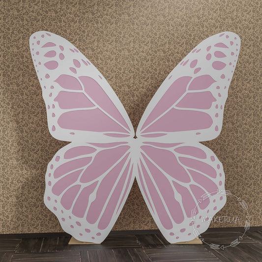 Butterfly White Pink Wings Backdrop centerpiece decoration photo booth party prop event birthday wedding decor