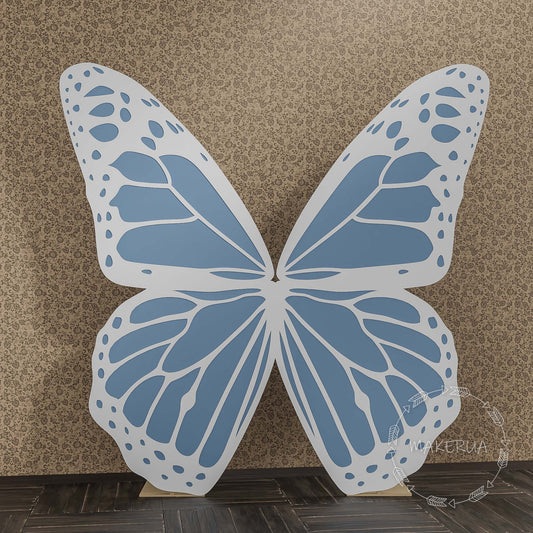 Butterfly White Blue Wings Backdrop centerpiece decoration photo booth party prop event birthday wedding decor