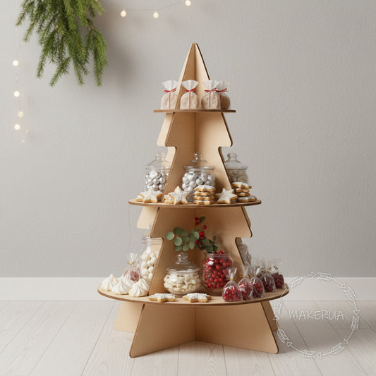 Christmas Tree Stand 1.8m (6ft) wooden candy bar cake cart table display rack retail market decor