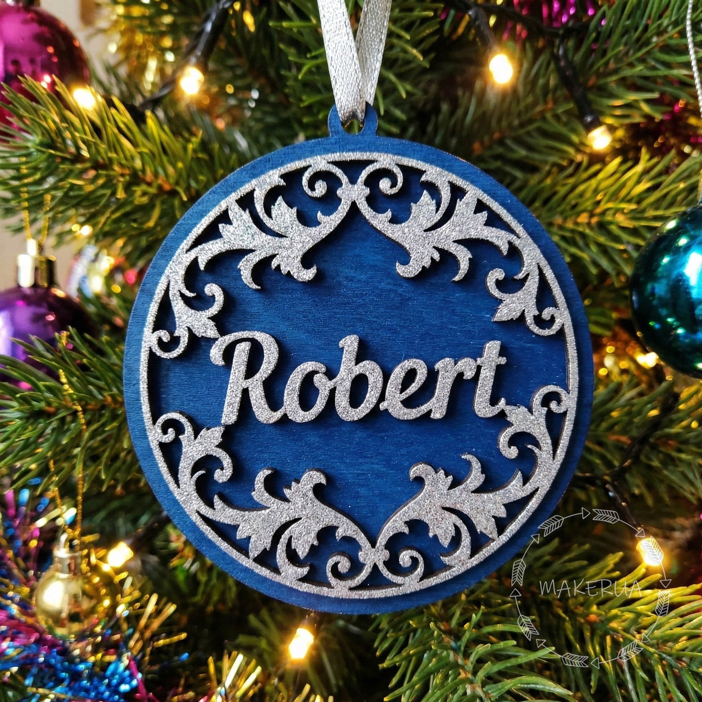 Personalized Christmas Ornaments Name Wooden Decorations Tree Hanging Kindergarten Gift Classmate Preschool Keepsake Teacher Student Decor Style B