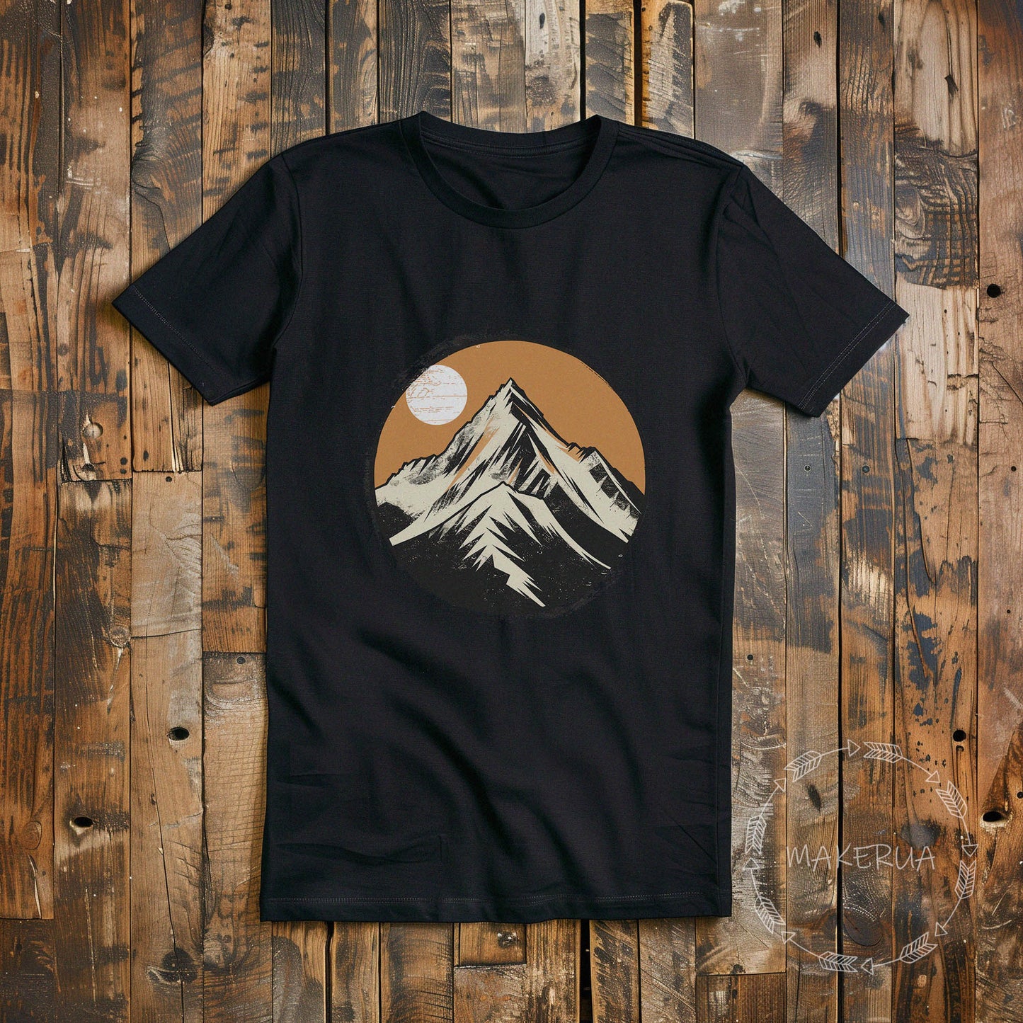 T-shirt mountain winter camping travel trip white cotton tee shirt print gift birthday