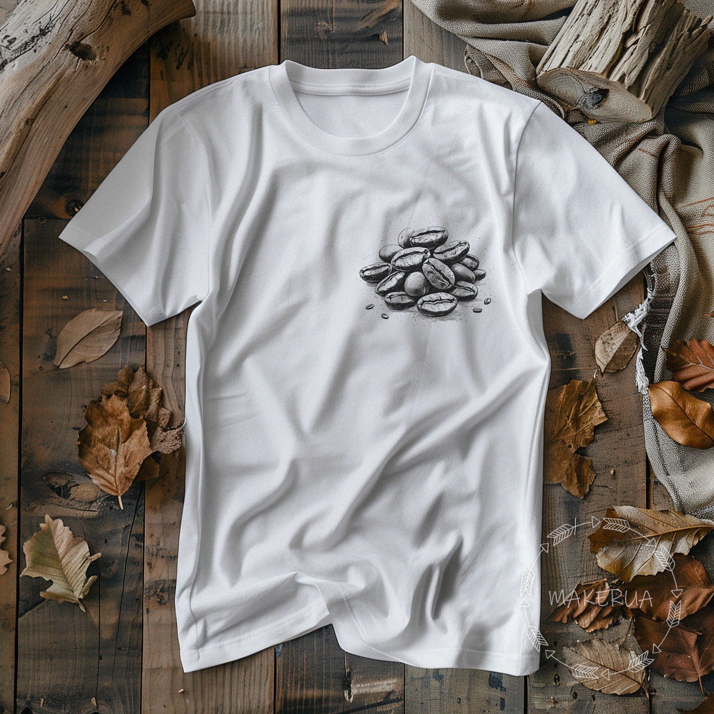 T-shirt coffee barista cafe black white cotton tee shirt print gift birthday