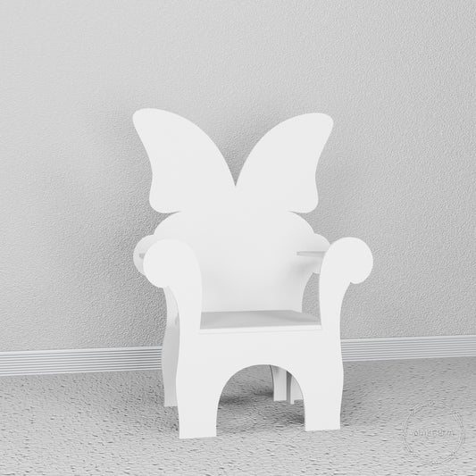 Wooden Throne Chair 12 butterfly wings birthday party decoration girl boy baby shower wood event party prop shop photo booth arch