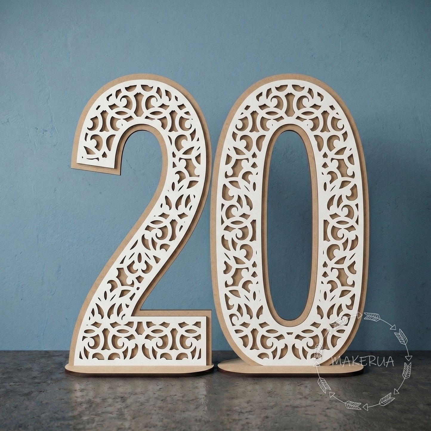 Numbers 0 1 2 3 4 5 6 7 8 9 for birthday party decor decorations - MakerUA