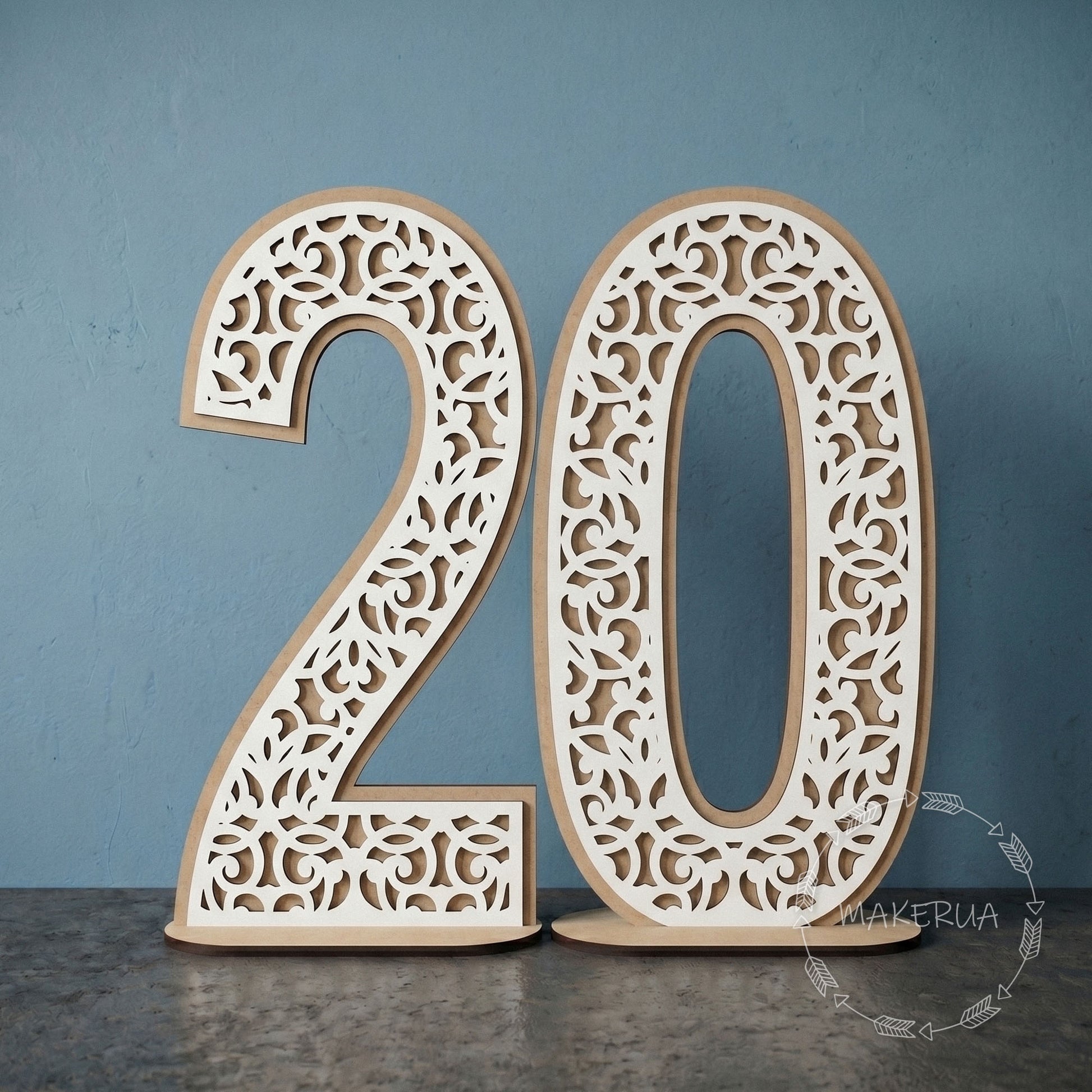 Numbers 0 1 2 3 4 5 6 7 8 9 for birthday party decor decorations - MakerUA