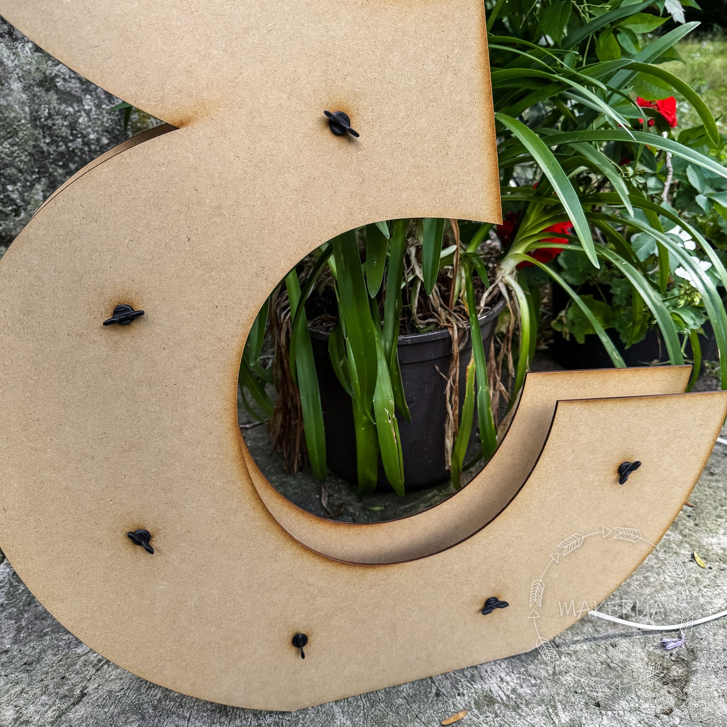 Number 3 Three birthday 1m (3.3ft) + LED Light Bulbs marquee numbers neon sign backdrop white decoration large giant big party props decor NHW3