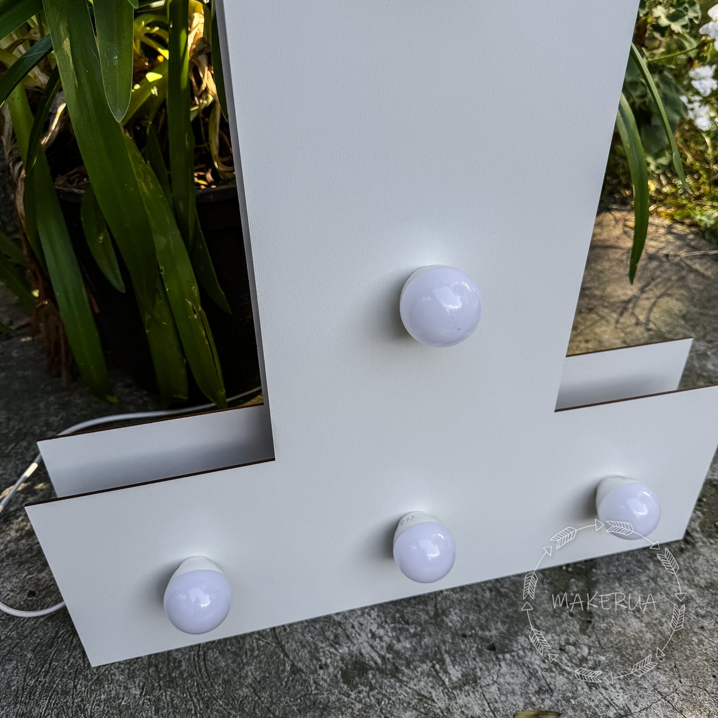 Number 1 One 1st First birthday 1m (3.3ft) + LED Light Bulbs marquee numbers neon sign backdrop white decoration large giant big party props decor NHW1