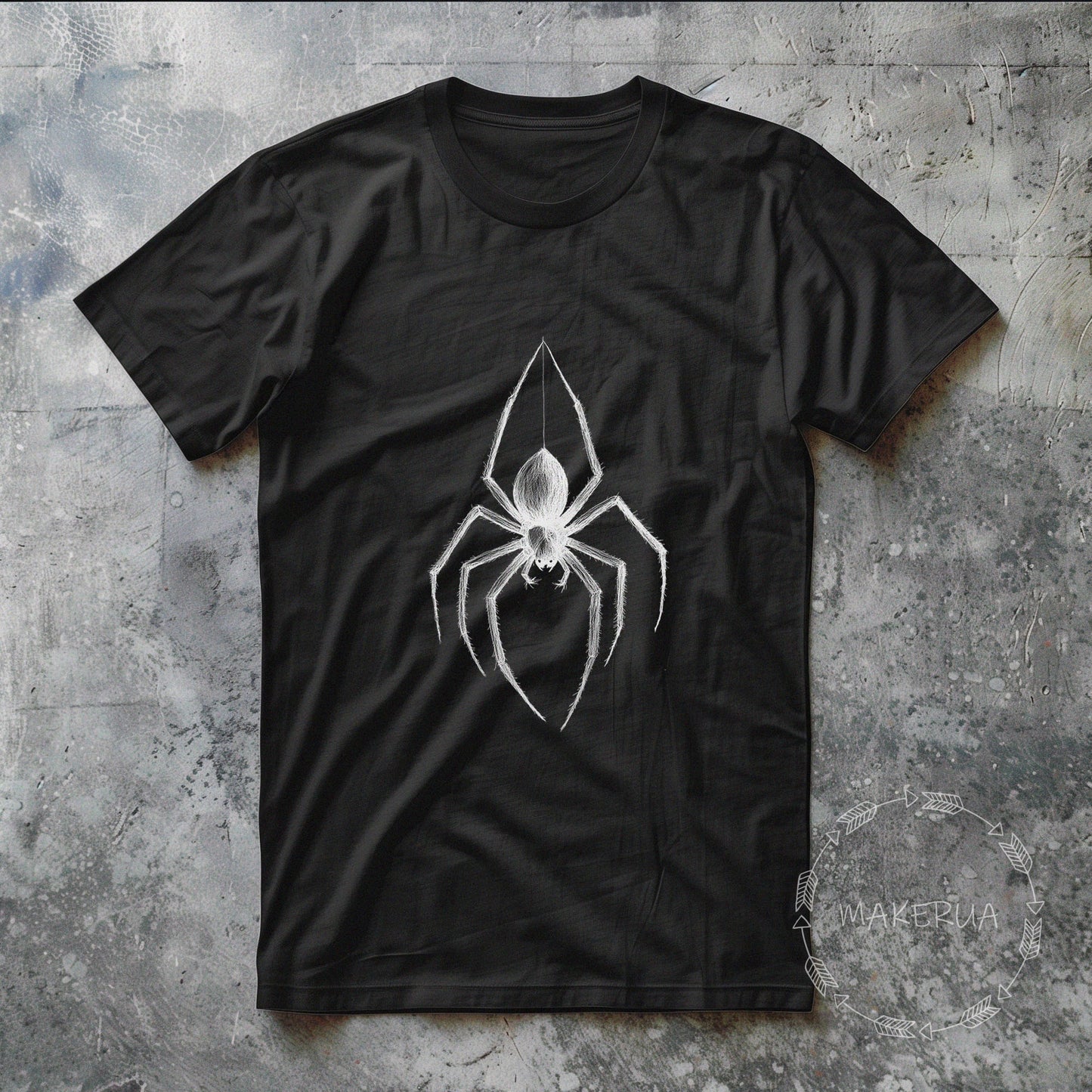 T-shirt spider tarantula white cotton tee shirt print gift birthday