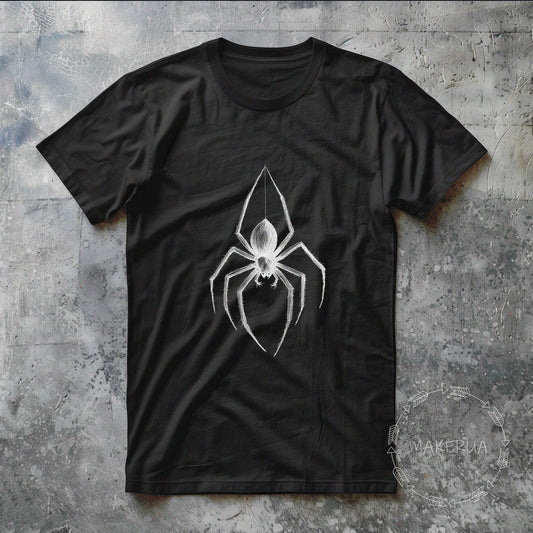 T-shirt spider tarantula white cotton tee shirt print gift birthday