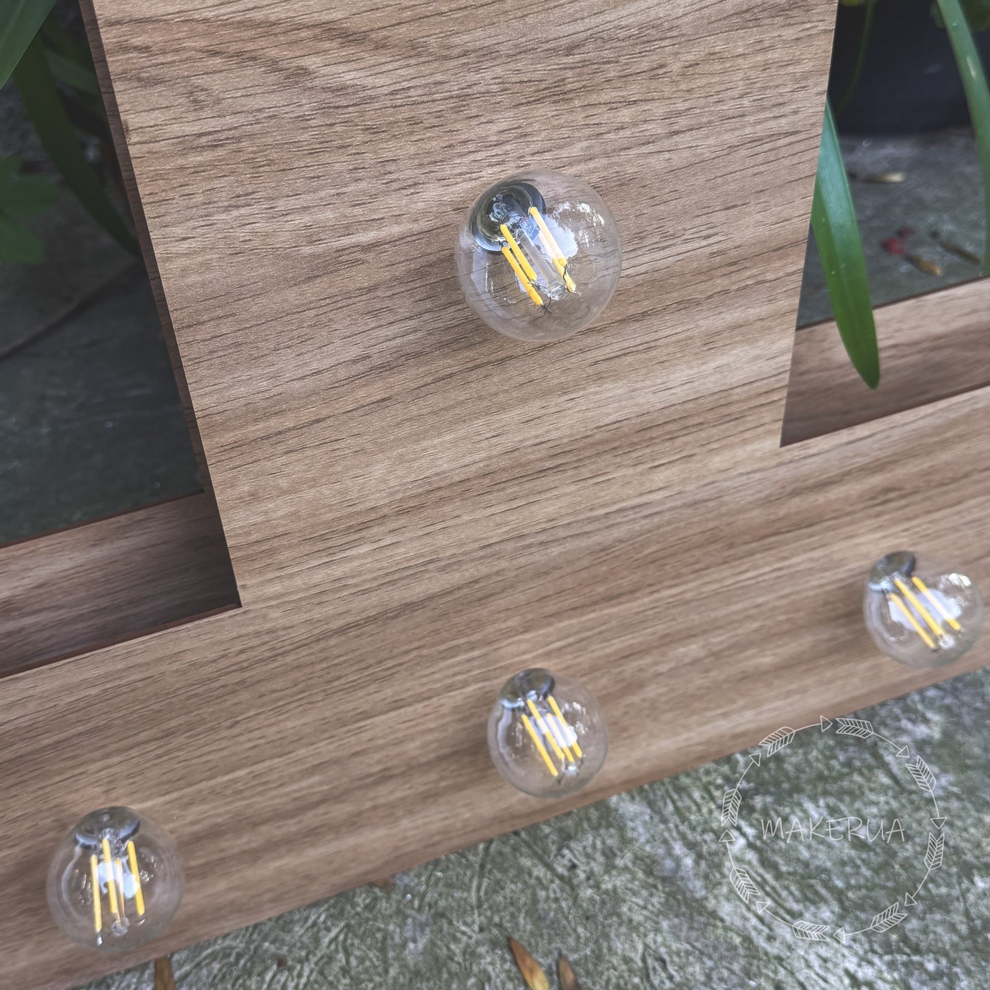 Numbers 0-9 1m 3.3ft + Lamps light up marquee led neon sign wood backdrop birthday wooden decoration large giant rustic boho party props decor NHT