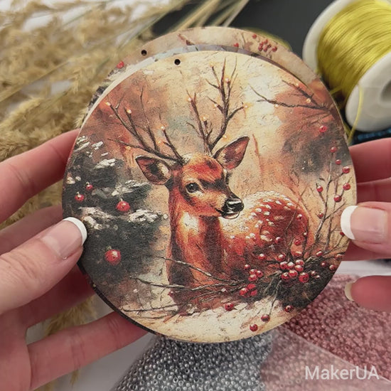 cute wooden christmas ornaments hand painted